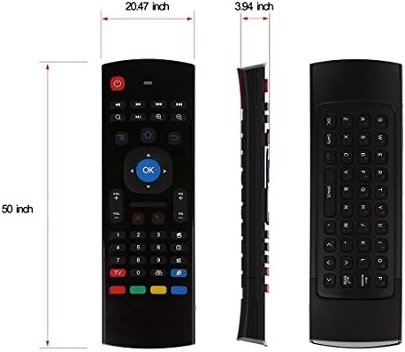 NOVITIME 2.4G Mini Wireless Keyboard Mouse Multifunctional W Infrared Remote Learning &amp; [3-Gyro + 3-Gsensor] Air Control for Android Smart TV Box G Box HTPC Mini PC Windows iOS MAC Linux PS3 Xbox 360