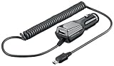 Wentronic KFZ-Ladekabel mit mini-USB Anschluss und USB-Port (12/24V)