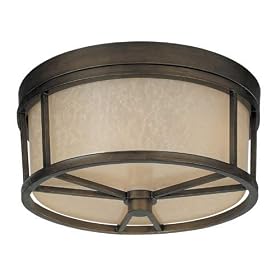 Thomas Lighting Longitude Painted Bronze Flush Mount Ceiling Light by Thomas Lighting