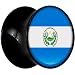 13mm Black Acrylic El Salvador Flag Saddle Plug