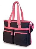 Mobile Edge Komen Eco-Friendly Tote, Black w ithPink Trim (Fits 16-Inch Laptops)