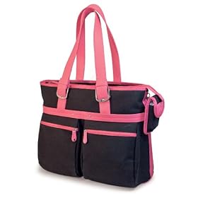 MobileEdge Komen ECO Tote Black wPink Trim fits 16 Laptops