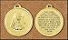 18K gold plated silver Hail Mary medal