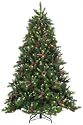 Artificial Snowy Coney Pre-lit Christmas Tree - 120cm - Green