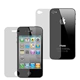 Front & Back Screen Protector for iPhone 4 with Free Cleaning Cloth