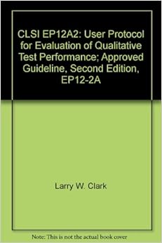 or Evaluation of Qualitative Test Performance; A