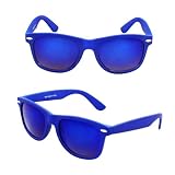 Wayfarer Fashion Sunglasses 350RBU Blue Design with Blue Mirror Lenses for Women and Men Wayfarer Fashion Sunglasses 350RBU Blue Design with Blue Mirror Lenses for Women and Men