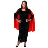 Unisex Red Satin Costume Cape 36