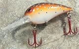 JLVLures Shallow Crankbait Brown Trout : Diver Lures JLV Freshwater Smallmouth Steelhead Pike Salmon Trout Perch Whiper Mid Depth Walleye Casting Bass Hook Treble Red Boat Dock Brook Bay Fatty Stump River Trolling Weed Surface Topwater Shad