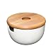 Natural Elements Ceramic Salad Bowl & Acacia Wood Salad Servers