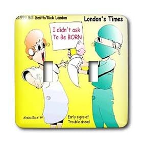 Londons Times Funny Relationships Cartoons - Early Signs Of Childhood Problems - Light Switch Covers - double toggle switch