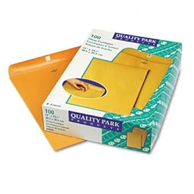 New-Quality Park 37910 - Clasp Envelope, 12 x 15 1/2, 28lb, Light Brown, 100/Box - QUA37910