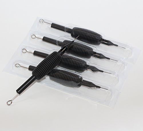 40 pcs 7RL Round Liner Disposable Tattoo Tube and Needle Combo Pre-Sterilized 3/4" 19mm Grip
