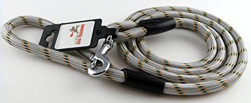 Introductory Offer 48% Off - Premium Quality Mountain Climbing Rope Dog Leash - 6 Feet - Great Lead for Walking, Training and Hiking with your Dog or Puppy - Grey
