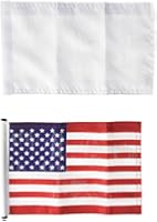 Kuryakyn 4217 Antenna Flag Holder with American and White Flag