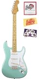Fender Classic Series 50\'s Stratocaster Bundle with Strings, Pick Card, and Polishing Cloth - Maple Fretboard, Surf Green