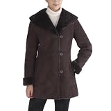 BGSD Women's Faux Shearling Pant Coat