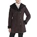 BGSD Women's Faux Shearling Pant Coat - Chocolate XL