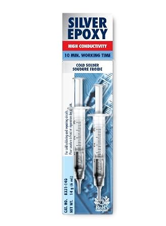conductive adhesive epoxy silver electrically conductivity working ml min syringes chemicals mg solder electronics