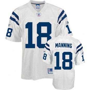 Peyton Manning Indianapolis Colts White Reebok Premier Jersey - S