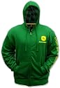 John Deere Flannel Lined Thermal Zip Up Hoodie (Green)
