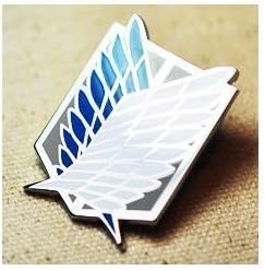 [Anime blue white silver] Attack on Titan Scouting Legion pin badge emblem cosplay goods (japan import) by LIVEFREE