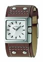Fossil JR97515 Gents Brown Leather Cuff Watch With Stud Detail