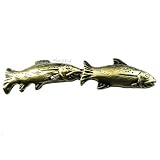 Sierra Lifestyles 681404, Pull, Fish Pair Pull - Antique Brass,
