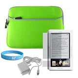 Green Nook Case + Clear Screen Protector + Wall Charger + Wisdom * Courage Wristband
