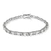 Eve's Addiction Hannah's Formal Baguette Diamond CZ Tennis Bracelet