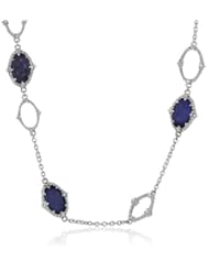 Judith Ripka "Sophia" Mix 3 Stones Chain Necklace, 17"