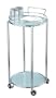 Adesso Cosmopolitan Frosted Glass Bar Cart