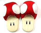 Super Mario Bro. Power Up Red Mushroom Slipper (Rare) + Pin