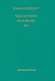 Kleine Schriften (Veroffentlichungen Der Glasenapp-Stiftung)