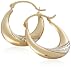 9ct Two Tone Gold AMC83506 Ladies Creole Earrings