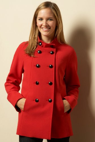 Short Double Breasted Swing Captains Coat