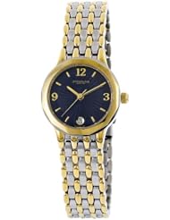 Stuhrling Original Womens 604.12226 Classic Ascot Marquis Swiss Quartz Ultra Slim Date Two Tone Watch
