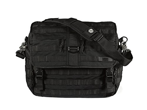 Messenger Diaper Bag for Men - Multifunctional Diaper Shoulder Bag - Diaper Bag for Dad's - By Mission Critical - Black