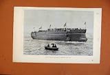 Hms Trafalgar Launched Portsmouth C1887 Old Print