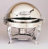 ROUND ROLL-TOP CHAFER - 8 QT. STAINLESS STEEL ROUND ROLL-TOP CHAFER