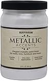 Rust-Oleum Metallic Accents 253611 Decorative 32-Ounce Quart Water Based One Part Metallic Finish Paint, White Pearl