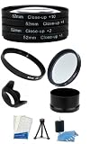 Accessory Lens Kit includes 52mm Adapter Tube + Macro Close-Up Filter Kit (+1 +2 +4 +10) + Mini Tripod + LCD Screen Protectors + Camera Cleaning Kit + UV and Polarizer Filter + Lens Hood for PANASONIC Lumix DMC-LX5 and LEICA D-Lux 5