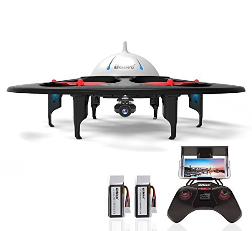 DBPOWER UDI U845 WiFi FPV UFO Quadcopter Drone with HD Camera 2.4G 4CH 6 Axis Gyro RTF Low Voltage Alarm, Gravity Induction and Headless Mode Includes Bonus Battery DBPOWER UDI U845 WiFi FPV UFO Quadcopter Drone with HD Camera 2.4G 4CH 6 Axis Gyro RTF Low Voltage Alarm, Gravity Induction and Headless Mode Includes Bonus Battery