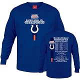 Indianapolis Colts Super Bowl XLI Champions Schedule Long Sleeve T-Shirt at Lee