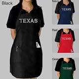 Full Length Black Dual Pocket Apron - Created Using the Most Popular Cities in Texas