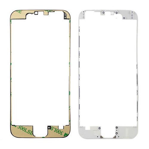 IPHONE 6 PLUS WHITE FRONT LCD SCREEN BEZEL FRAME Incl. pre installed 3M Adhesive for easy installation