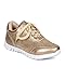 Nature Breeze CF81 Women Glitter Mesh Lace Up Lightweight Fashion Sneaker - Gold