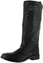 DIESEL Jeans Prarie Womens Genuine Leather Cutout Knee High Casual Slouch Boot Shoes Black