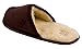 J. Fiallo Mens Faux Fleece Lined Velour Scuff House Slipper With Classy Imprinted Emblem