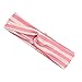 FEITONG(TM) 2015 New Child Girls Elastic Stripe Cross Cute Beautiful Headband Baby Hair Accessories (Pink)